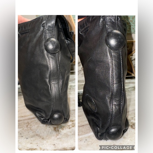 Carlos Falchi Black Drawstring Crossbody - Picture 3 of 16